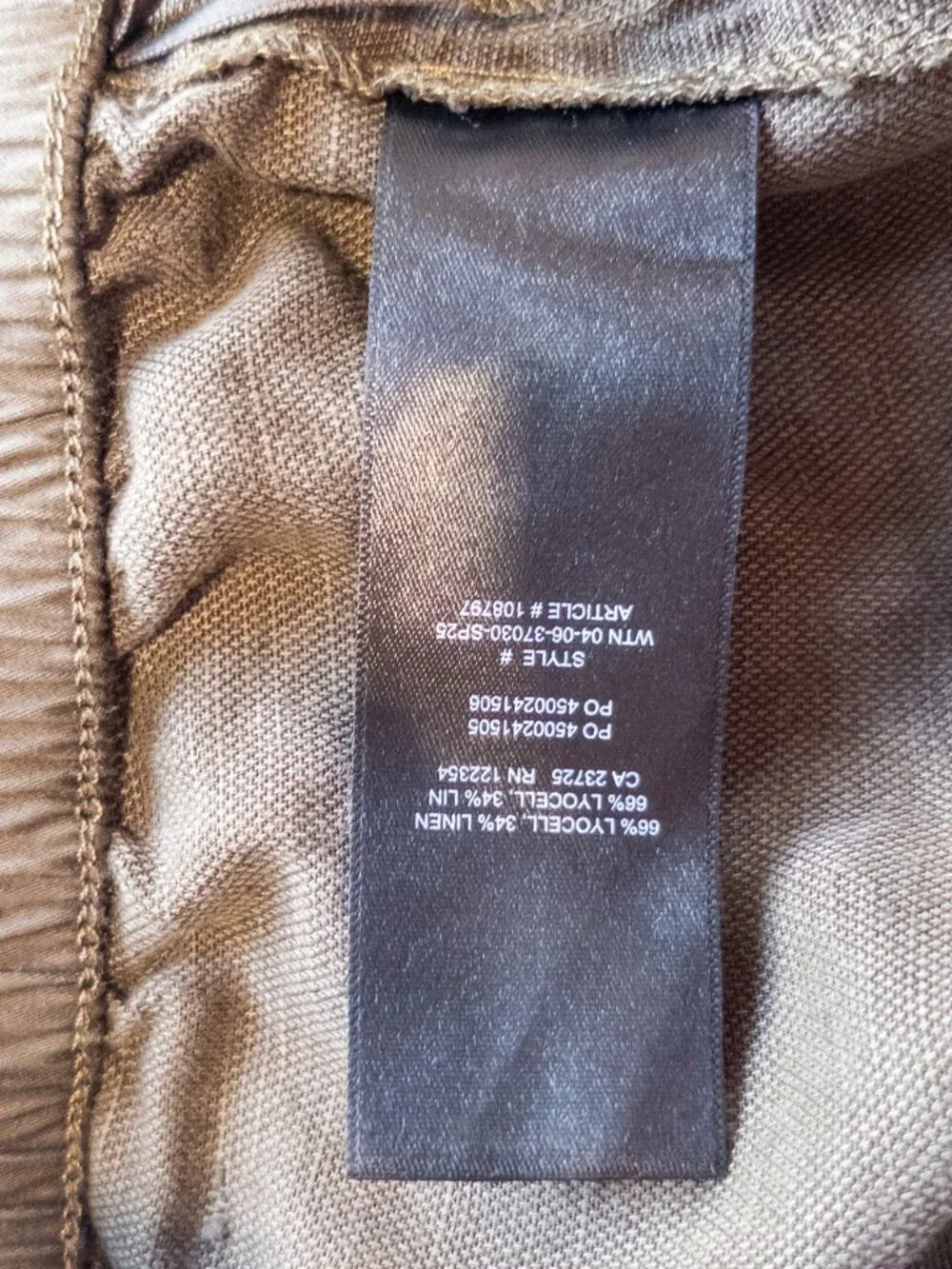 Aritzia Wilfred CruiseLinen Thesis Pants Green Linen